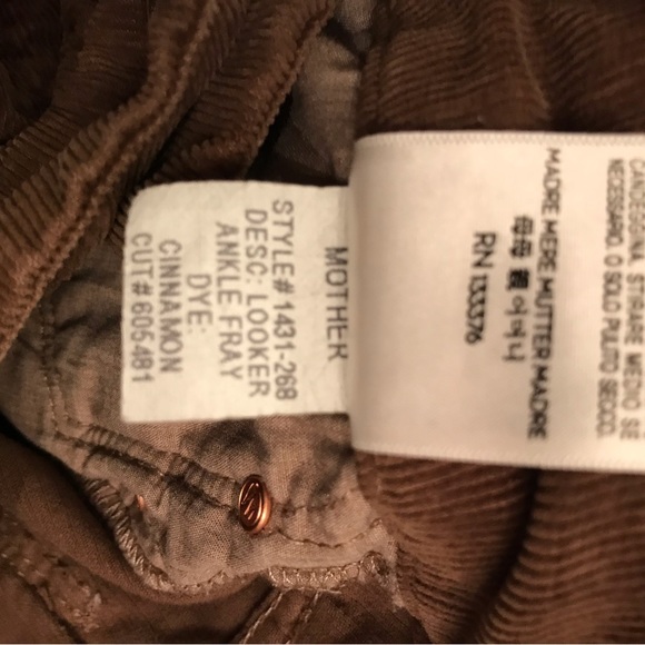 MOTHER The Looker Ankle Fray Corduroy - Picture 9 of 10